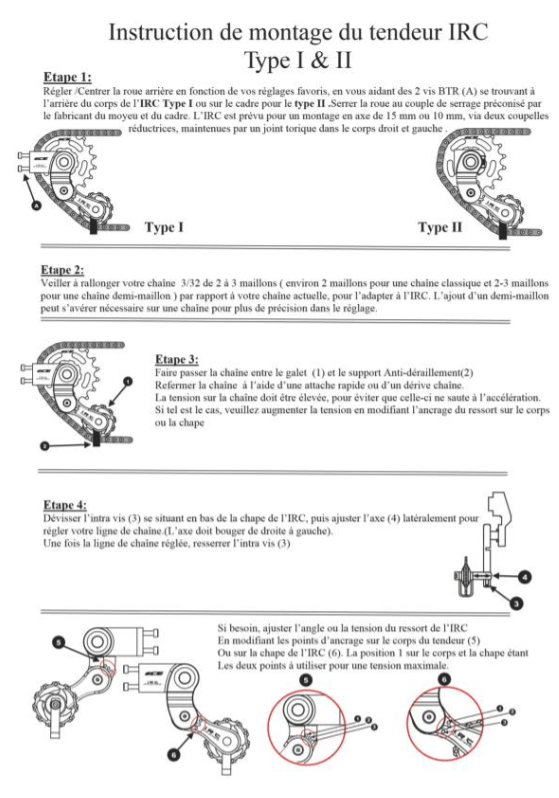 Tendeur de chaîne ICE Roller Coaster (IRC) SX Type II cadre 20 mm axe 15/10mm – Image 2