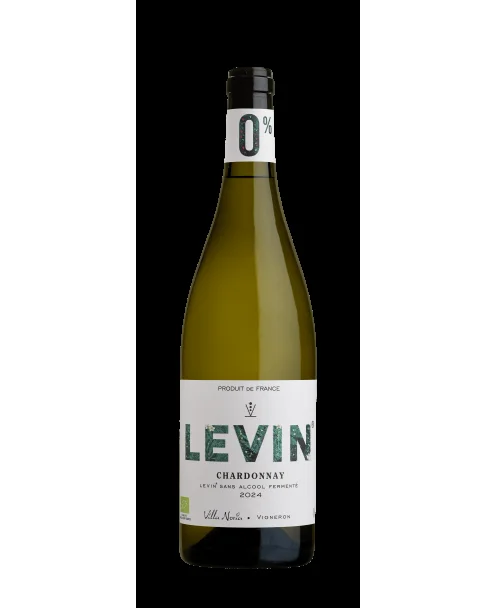 LEVIN © sans alcool fermenté AB 0% – Chardonnay – Blanc – 2024 – Villa Noria – 75cl