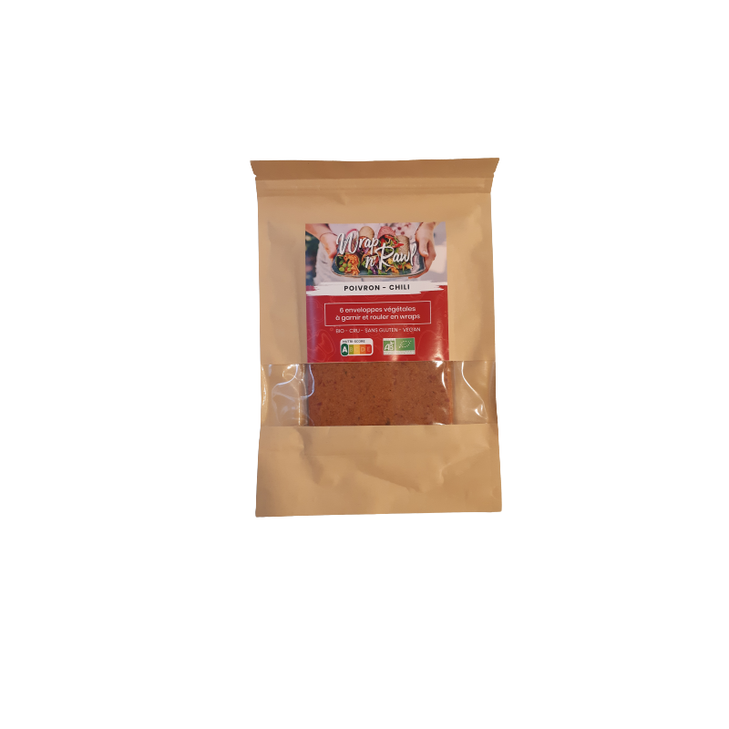 WRAP CRU POIVRON-CHILI (6 FEUILLES) 190G – VERSION CRUE – Image 2